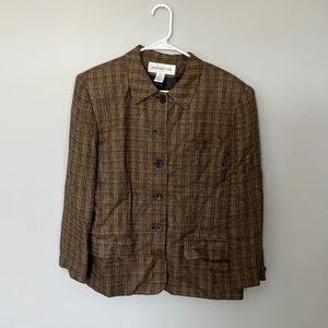 Jones New York Work Plaid Blazer